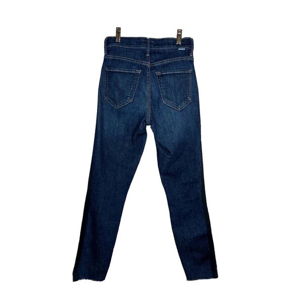 MOTHER Stunner Zip Ankle Step Fray Wash Sweeping Racer Skinny Jeans Size 24 - Picture 8 of 14